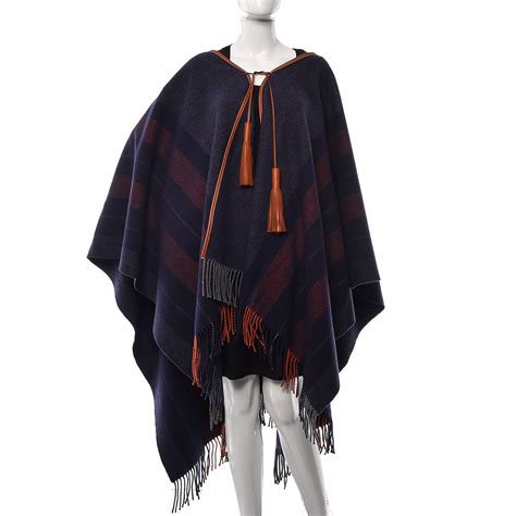 hermes wool poncho.